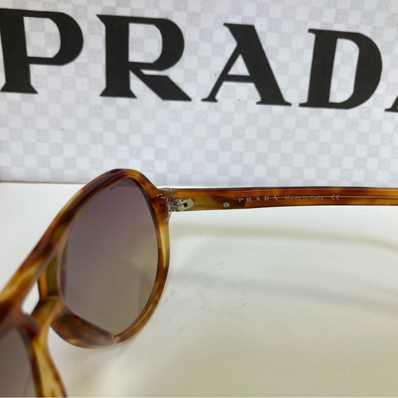 New Prada Aviator Plastic Tortoise brown Sunglasses. SPR02G 4BW-6S1 - Picture 10 of 16